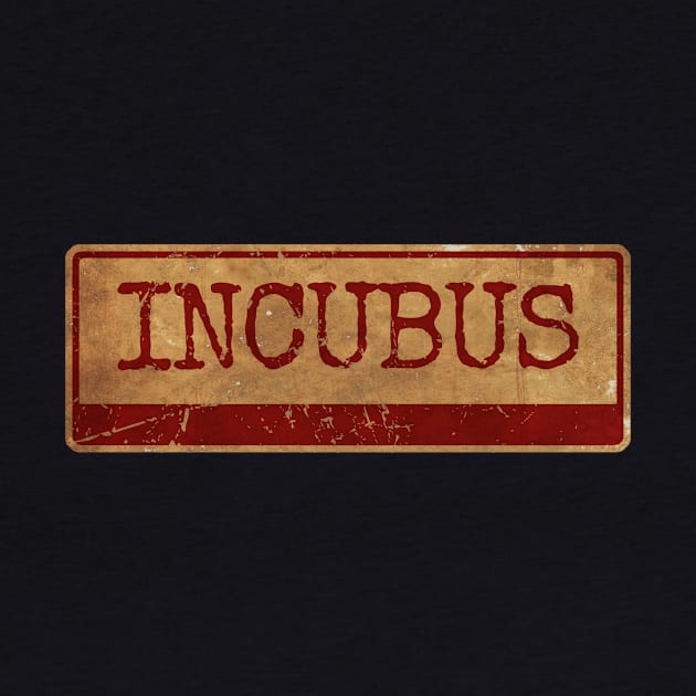 Incubus Text gold siple retro, vintage by Aliska